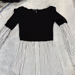 White House Black Market Black Knit Top